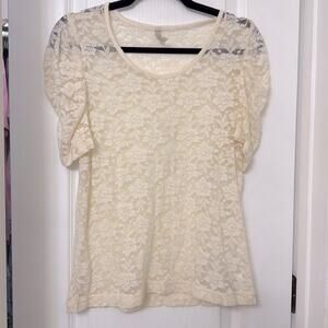Vibra lace beige top size S